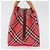 Borsa BURBERRY Nova Check Blue Label Nylon Rosa Argento Auth 180079 - vista 3