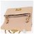 CHANEL Matelasse Chain Shoulder Bag Patent leather Beige Gold CC Auth 179868A D'oro - vista 10