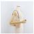 CHANEL Matelasse Chain Shoulder Bag Patent leather Beige Gold CC Auth 179868A D'oro - vista 28