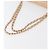 CHANEL Matelasse Chain Shoulder Bag Patent leather Beige Gold CC Auth 179868A D'oro - vista 8