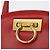 Céline Borsa a mano CELINE Circle in pelle Rosso Oro Auth 179697V D'oro - vista 18