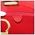 Céline Borsa a mano CELINE Circle in pelle Rosso Oro Auth 179697V D'oro - vista 20