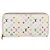 LOUIS VUITTON Monogram Multicolor Zippy Long Wallet White M60241 LV Auth BA12620 Bianco - vista 13