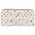 LOUIS VUITTON Monogram Multicolor Zippy Long Wallet White M60241 LV Auth BA12620 Bianco - vista 2
