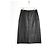 Saint Laurent Saia midi em couro preto com botões frontais