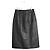 Saint Laurent Saia midi em couro preto com botões frontais - vista 5
