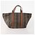 Pequin Borsa a Spalla FENDI Pecan Canvas PVC 2 Set Nero Marrone Auth bs34895 - vista 3