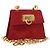 Borsa a tracolla Salvatore Ferragamo Chain Gancini in scamosciato rosso e oro Autentica 179999
