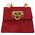 Borsa a tracolla Salvatore Ferragamo Chain Gancini in scamosciato rosso e oro Autentica 179999 - vista 13