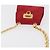Borsa a tracolla Salvatore Ferragamo Chain Gancini in scamosciato rosso e oro Autentica 179999 - vista 7