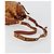 Borsa a tracolla MCM Vicetos Logogram PVC Pelle Marrone Oro Auth 179264A D'oro - vista 7