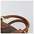 Céline CELINE Borsa Boston in Tela Macadam PVC Pelle Marrone Oro Auth ki6639A D'oro - vista 8