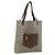 Borsa Tote GUCCI GG Supreme Web Sherry Line PVC Beige Oro Auth 178813 D'oro