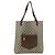 Borsa Tote GUCCI GG Supreme Web Sherry Line PVC Beige Oro Auth 178813 D'oro - vista 13