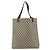Borsa Tote GUCCI GG Supreme Web Sherry Line PVC Beige Oro Auth 178813 D'oro - vista 2
