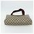 Borsa Tote GUCCI GG Supreme Web Sherry Line PVC Beige Oro Auth 178813 D'oro - vista 5