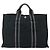 Hermès HERMES Fourre Tout MM Tote Bag cotone Nero Auth ti3923A - vista 2