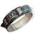 Autre Marque Bracelet jonc oriental ouvragé en argent Multicolore