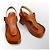 Loewe Anagram Sandali con Zeppa in Pelle Marrone Cammello - vista 20