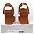 Loewe Anagram Sandali con Zeppa in Pelle Marrone Cammello - vista 7