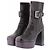 Stivaletti in pelle nera Miu Miu Taglia 39 Nero