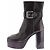 Stivaletti in pelle nera Miu Miu Taglia 39 Nero - vista 7