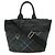 Bolso Tote Reversible Prada Negro Azul Multicolor