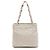 Borsa a Spalla con Catena in Tessuto Beige Prada