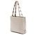 Borsa a Spalla con Catena in Tessuto Beige Prada - vista 2