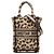 Dior Beige Mizza Mini Embroidered Canvas Leopard Vertical Book Tote