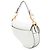 Borsa Saddle in pelle di vitello granulata bianca Dior Bianco - vista 2