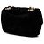 Chanel Black Small Quilted Velvet CC Eyelet Flap Nero - vista 2