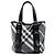 Burberry Gray Small Beat Check Nylon Victoria Tote Braun