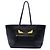 Fendi Monster Roll Tote aus schwarzem Leder