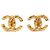 Orecchini Chanel Gold CC placcati oro Lava Clip On D'oro