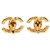 Orecchini Chanel Gold CC placcati oro Lava Clip On D'oro - vista 2