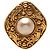 Spilla Ornata Chanel Gold Gold Plated Faux Pearl D'oro