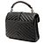 Borsa a tracolla Saint Laurent Black Medium Metallic Chevron Sheepskin Monogram College Pins Nero - vista 2