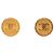 Orecchini a clip rotondi Chanel Gold CC placcati oro D'oro