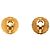 Orecchini a clip rotondi Chanel Gold CC placcati oro D'oro - vista 2