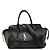 Borsa cabas Saint Laurent Downtown in pelle nera con borchie e monogramma Nero