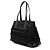 Borsa shopper tote Prada in Tessuto nero con bordi in Saffiano - vista 2