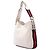 Gucci White Medium Pebbled Calfskin Web Heritage Schultertasche Weiß - Ansicht 2