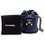 Borsa a secchiello Chanel Blue Mini in caviar trapuntato con charm a medaglione e coulisse Blu navy - vista 8