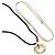 Collana con pendente ovale con logo Dior Gold placcato oro convertibile D'oro