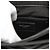 Sac College Saint Laurent en peau de mouton noir avec monogramme Chevron Large - vue 6