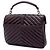 Borsa College Saint Laurent in pelle di pecora con monogramma e Chevron rosso, misura Medium Bordò - vista 2