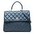 Chanel Blue Large Lambskin Trendy CC Top Handle Flap Azul