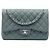 Chanel Blue Jumbo Classic Iridescent Caviar Double Flap Turchese