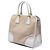 Borsa Prada Beige Saffiano Trimmed Canvas Canapa - vista 2
